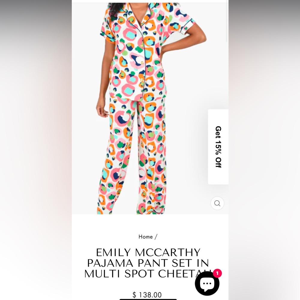 Emily McCarthy Multi Spot Cheetah Pajama Set